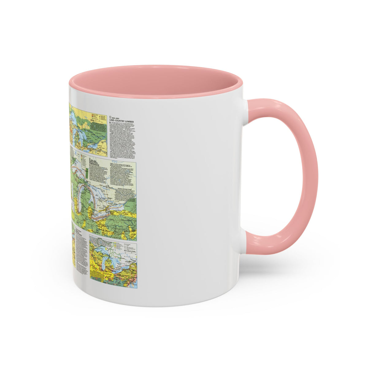 Canada - The Great Lakes 2 (1987) (Map) Accent Coffee Mug