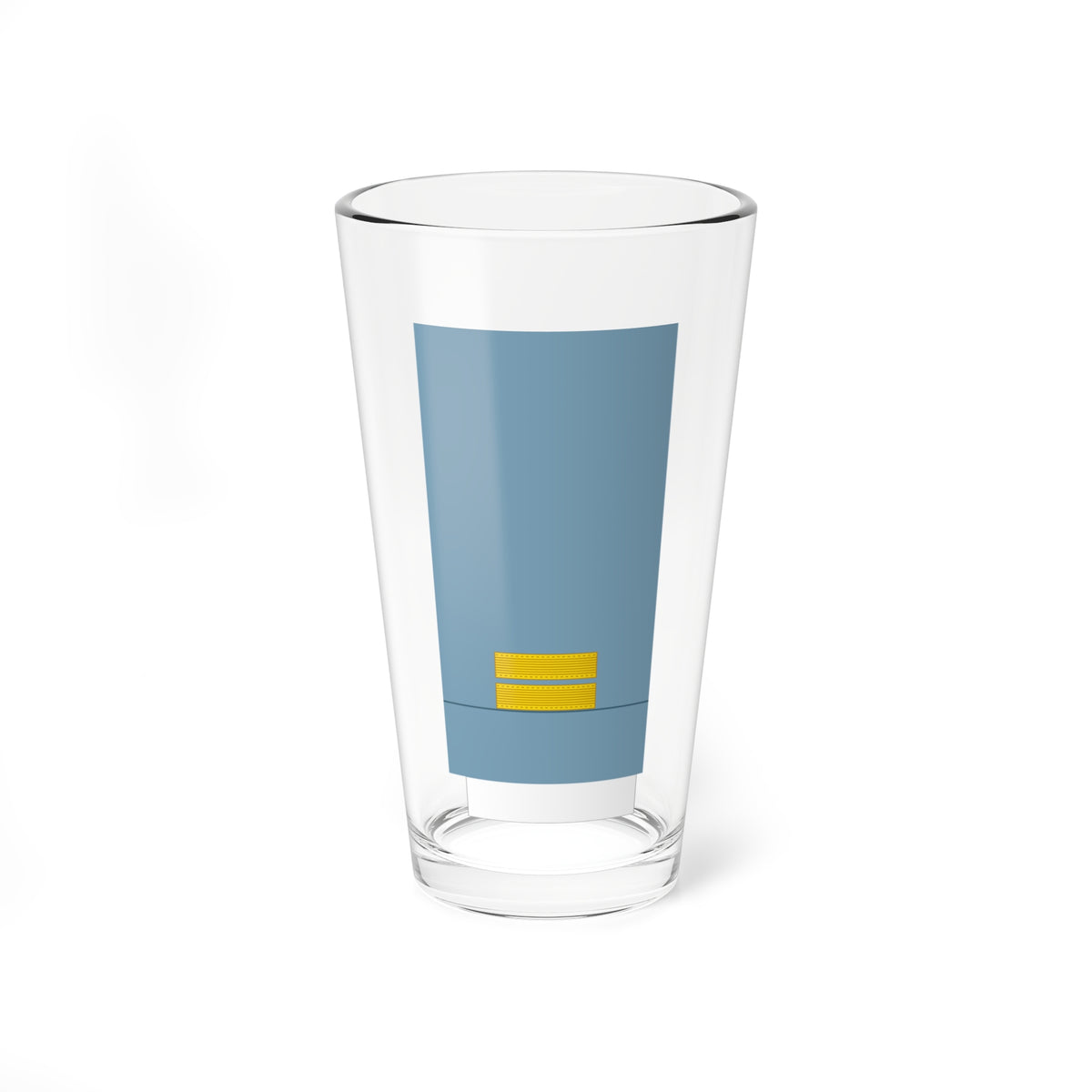 Two stacked gold rectangular bars with fine horizontal ridges on a steel blue vertical panel.