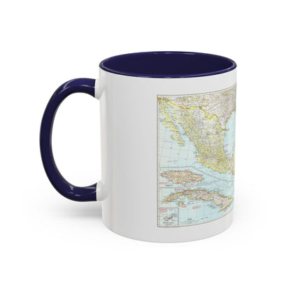 Central America & West Indies (1939) (Map) Accent Coffee Mug