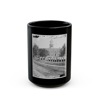 Atlanta, Ga. City Hall; Camp Of 2d Massachusetts Infantry On The Grounds (U.S. Civil War) Black Coffee Mug