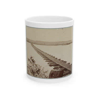 Army Of The James, Pontoon Bridges Across James River At Deep Bottom And Varina (U.S. Civil War) White Coffee Mug