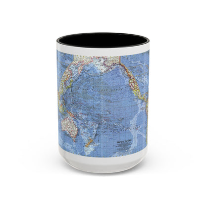 Pacific Ocean (1962) (Map) Accent Coffee Mug