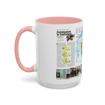 Russia - Communism to Capitalism (1993) (Map) Accent Coffee Mug