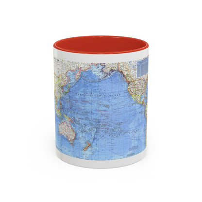 Pacific Ocean (1969) (Map) Accent Coffee Mug