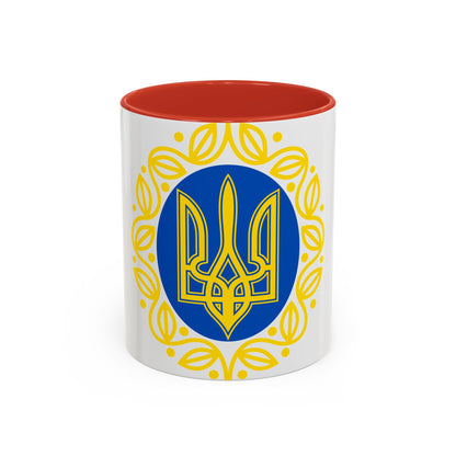 Coat of arms of Ukrainian People's Republic - Accent Coffee Mug