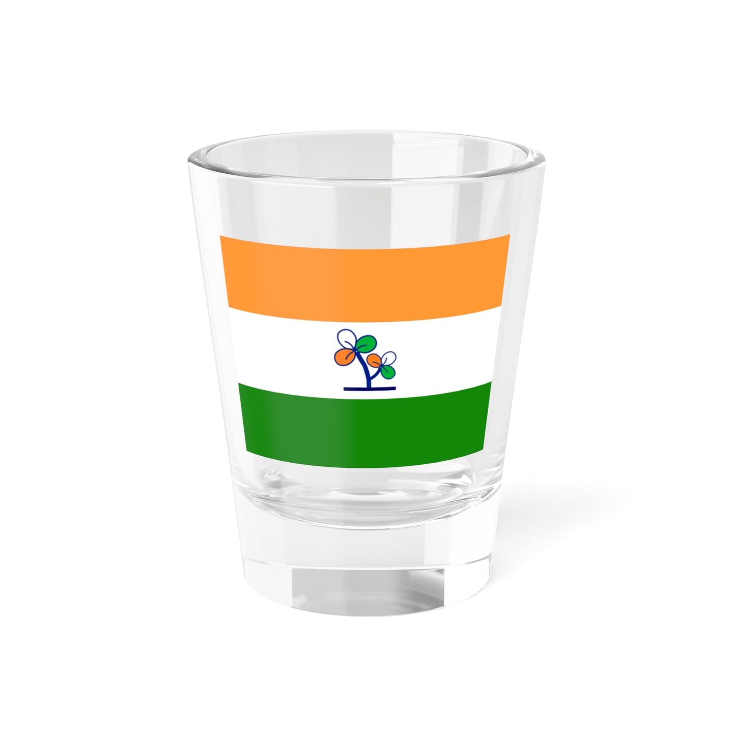 Trinamool Congress Flag (India) Shot Glass 1.5oz