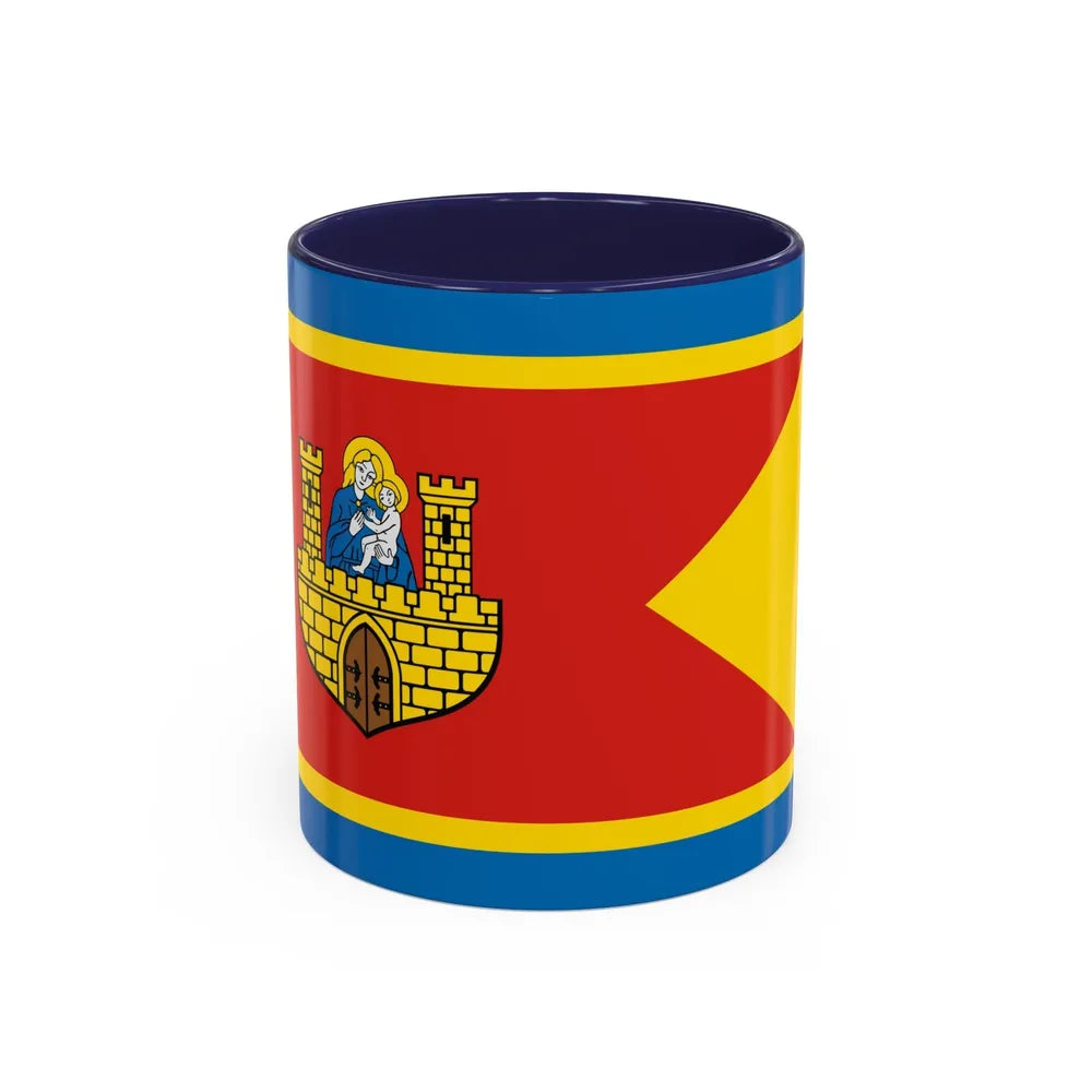 Flag of Frombork Poland - Accent Coffee Mug-11oz-Navy-Go Mug Yourself