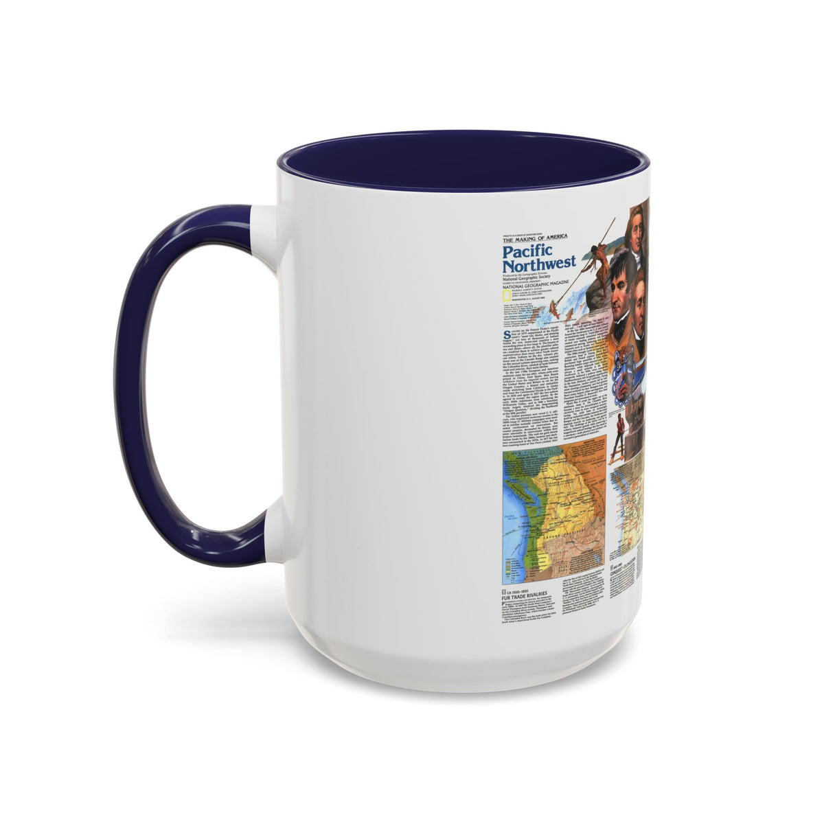 USA - Pacific Northwest 2 (1986) (Map) Accent Coffee Mug