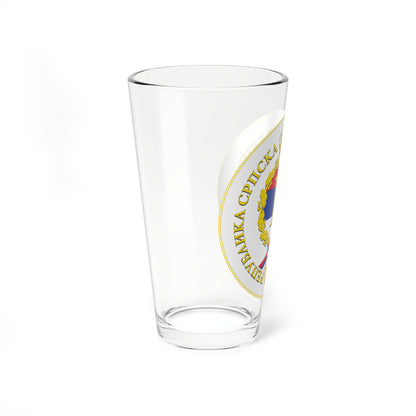 Seal of the Republika Srpska (Bosnia and Herzegovina) (Coat of Arms) Pint Glass 16oz