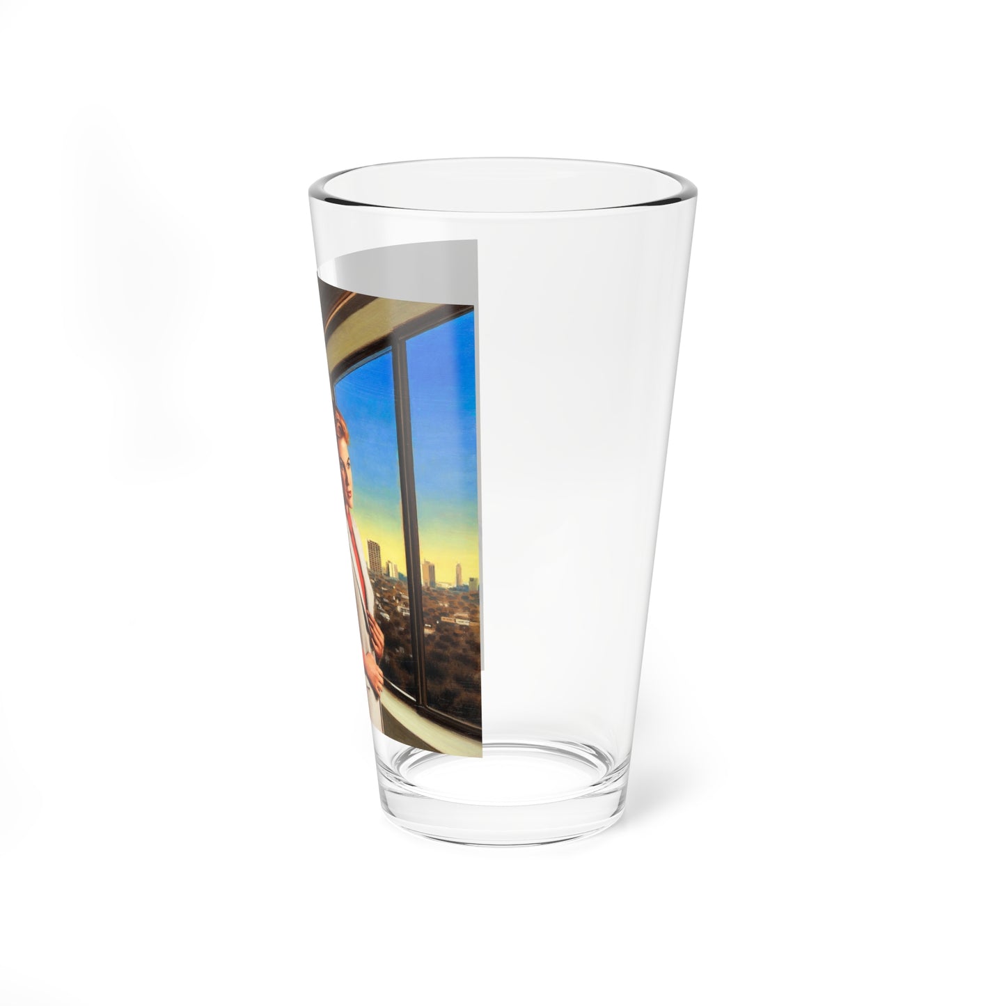 With No Reservations, Harlequin Presents 1266 Cover Painting (Harlequin Books, 1990) - Pint Glass 16oz