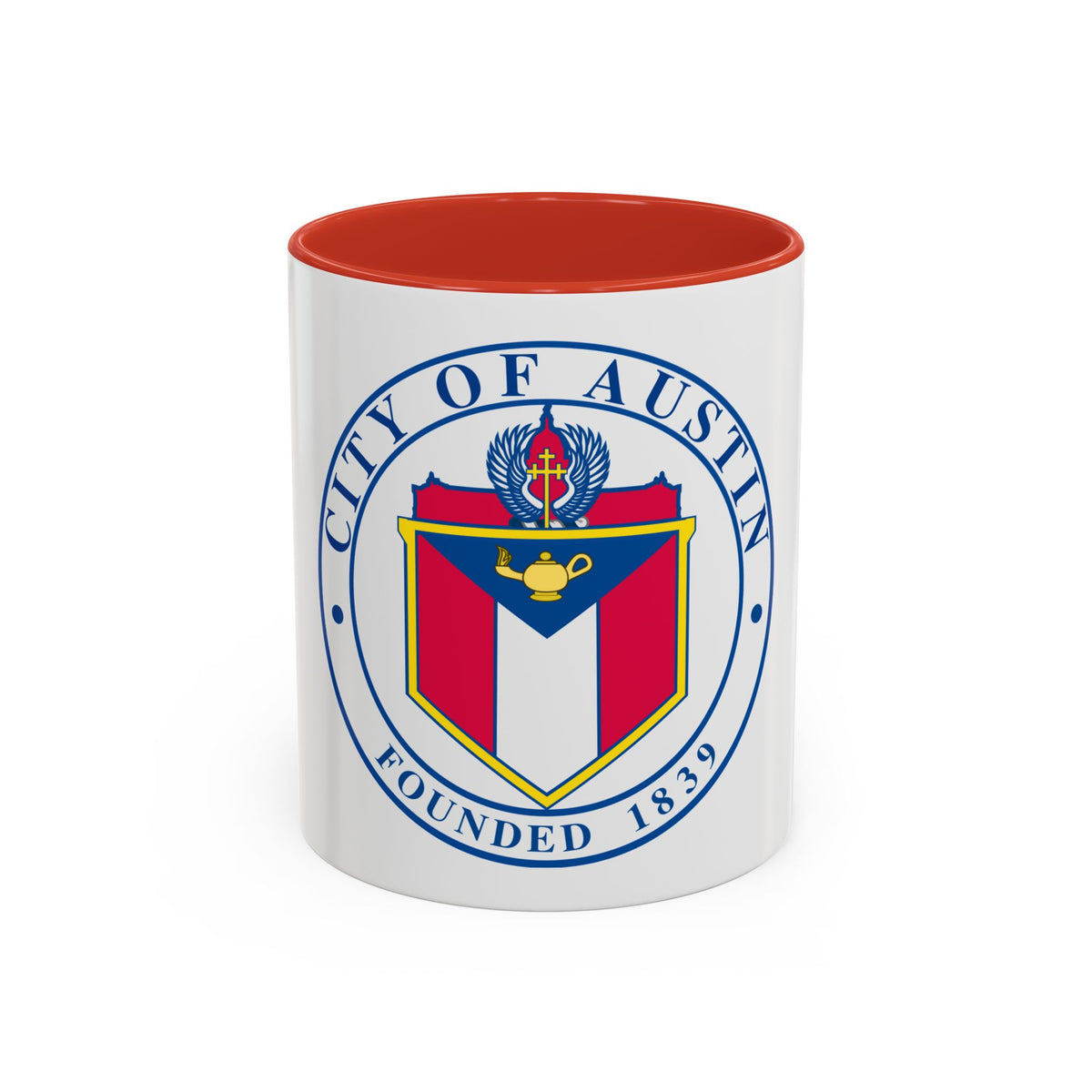 Seal of Austin TX - Accent Coffee Mug