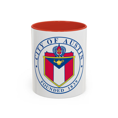 Seal of Austin TX - Accent Coffee Mug