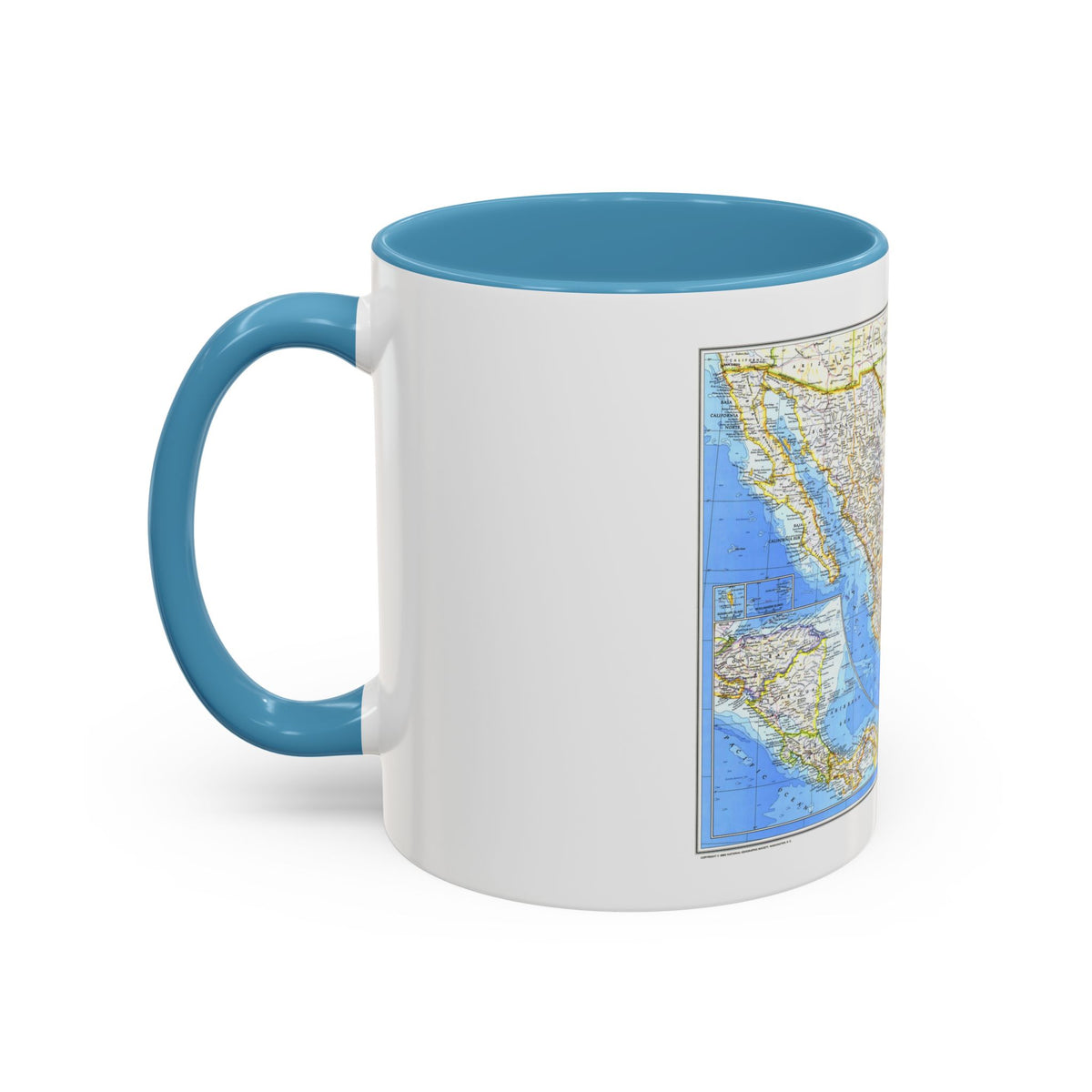 Central America & Mexico (1980) (Map) Accent Coffee Mug