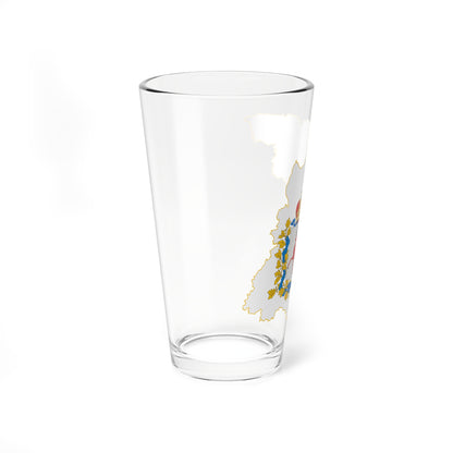 Flag-map of Nizhny Novgorod Oblast (Russia) Pint Glass 16oz