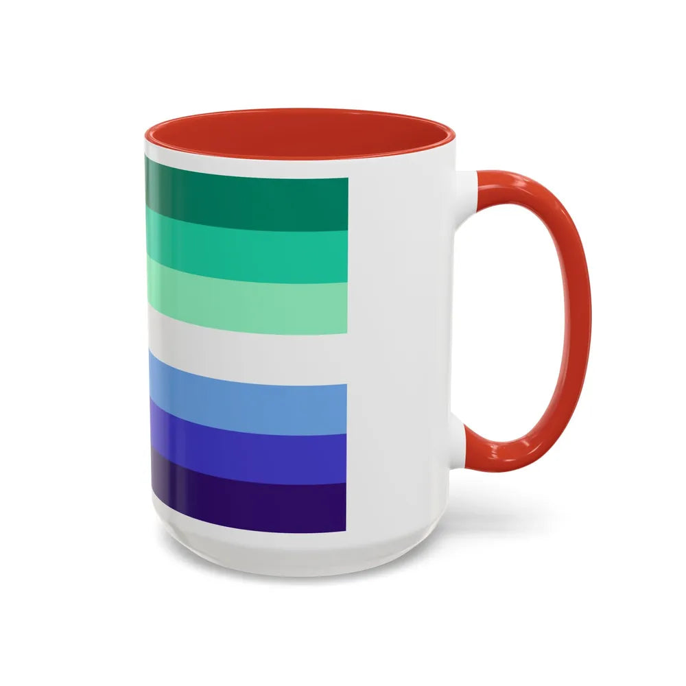 Gay Men Pride Flag - Accent Coffee Mug-Go Mug Yourself