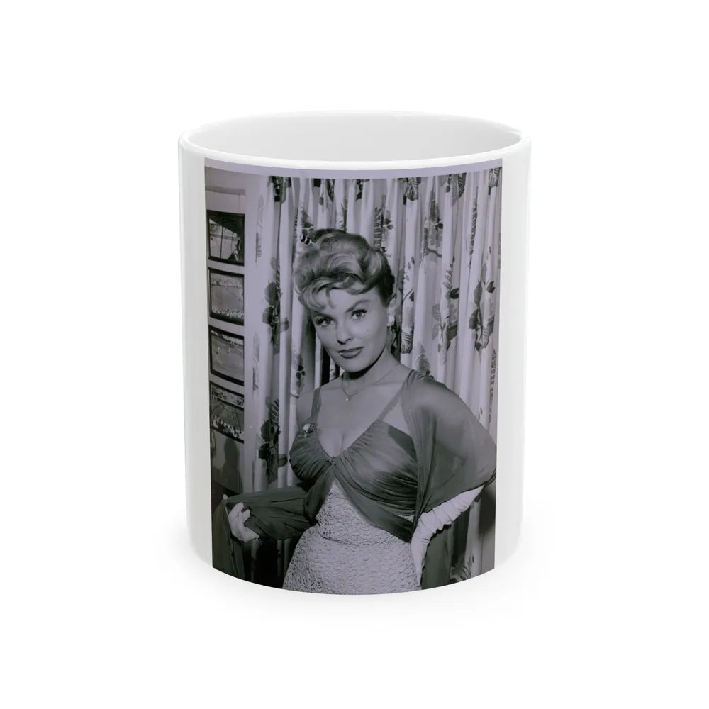 Kathleen Crowley #25 (Vintage Female Icon) White Coffee Mug-11oz-Go Mug Yourself