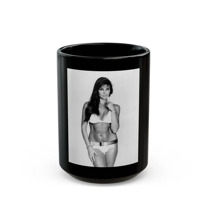 Caroline Munro #14 (Vintage Female Icon) Black Coffee Mug-15oz-Go Mug Yourself