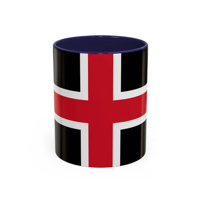 Flag of Durham UK - Accent Coffee Mug-11oz-Navy-Go Mug Yourself