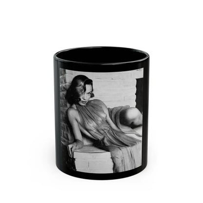 Dawn Richard #17 - See through top (Vintage Female Icon) Black Coffee Mug-11oz-Go Mug Yourself