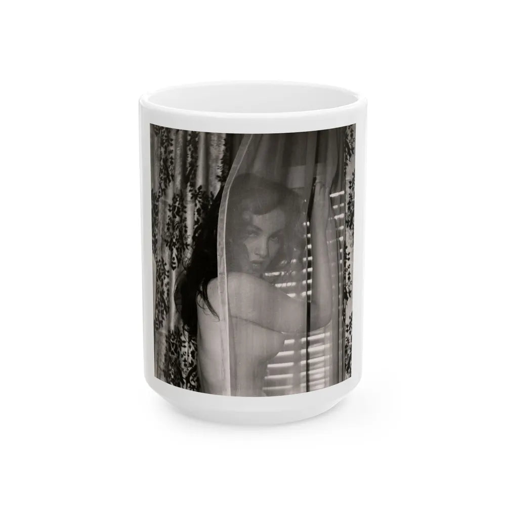 Julie Newmar #630 (Vintage Female Icon) White Coffee Mug-15oz-Go Mug Yourself