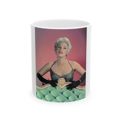 Kim Novak #247 (Vintage Female Icon) White Coffee Mug-11oz-Go Mug Yourself