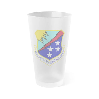 67th Network Warfare Group (U.S. Air Force) Frosted Pint Glass 16oz-16oz-Frosted-Go Mug Yourself