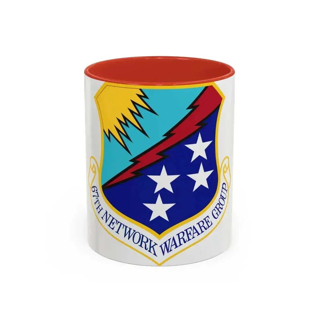 67th Network Warfare Group (U.S. Air Force) Accent Coffee Mug 11oz Red - Go Mug Yourself