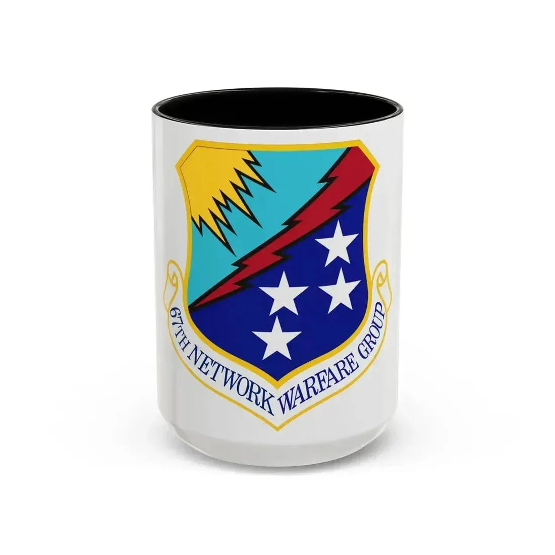 67th Network Warfare Group (U.S. Air Force) Accent Coffee Mug 15oz Black - Go Mug Yourself
