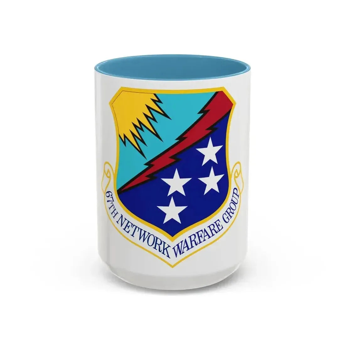 67th Network Warfare Group (U.S. Air Force) Accent Coffee Mug 15oz Light Blue - Go Mug Yourself
