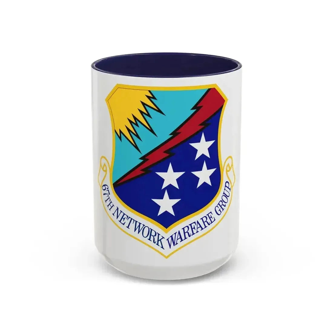 67th Network Warfare Group (U.S. Air Force) Accent Coffee Mug 15oz Navy - Go Mug Yourself
