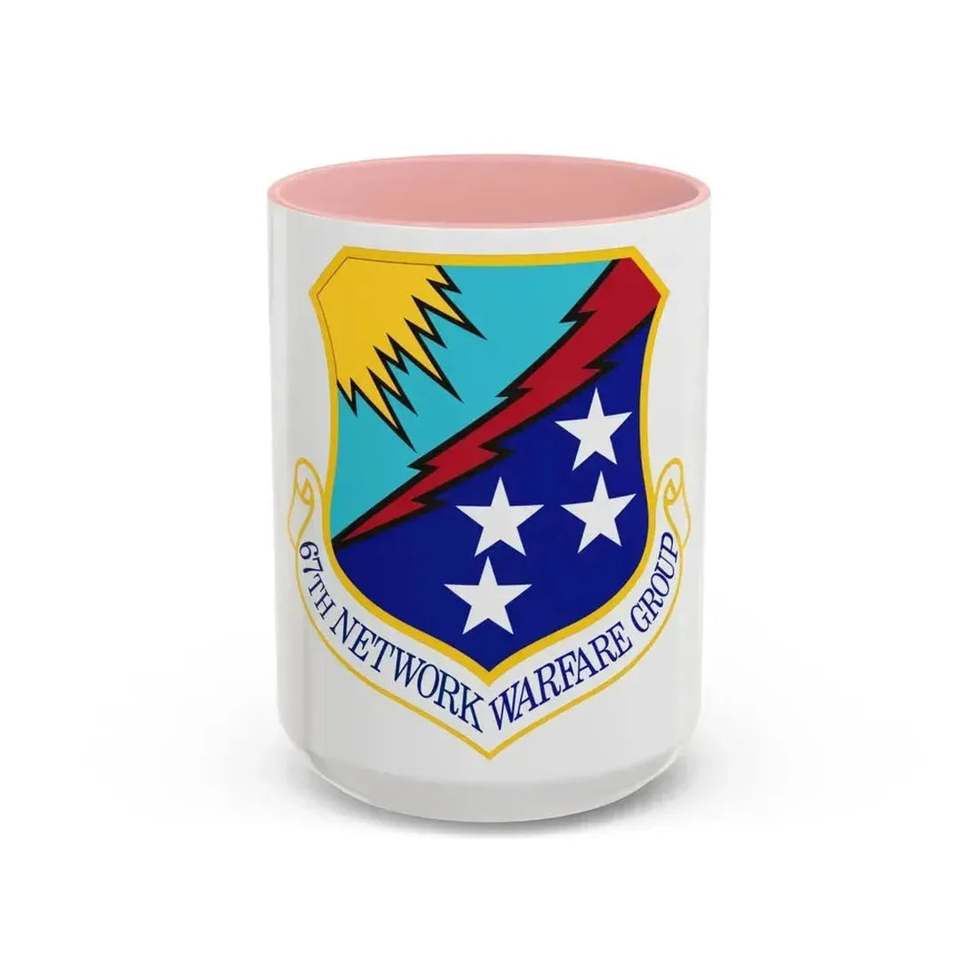 67th Network Warfare Group (U.S. Air Force) Accent Coffee Mug 15oz Pink - Go Mug Yourself