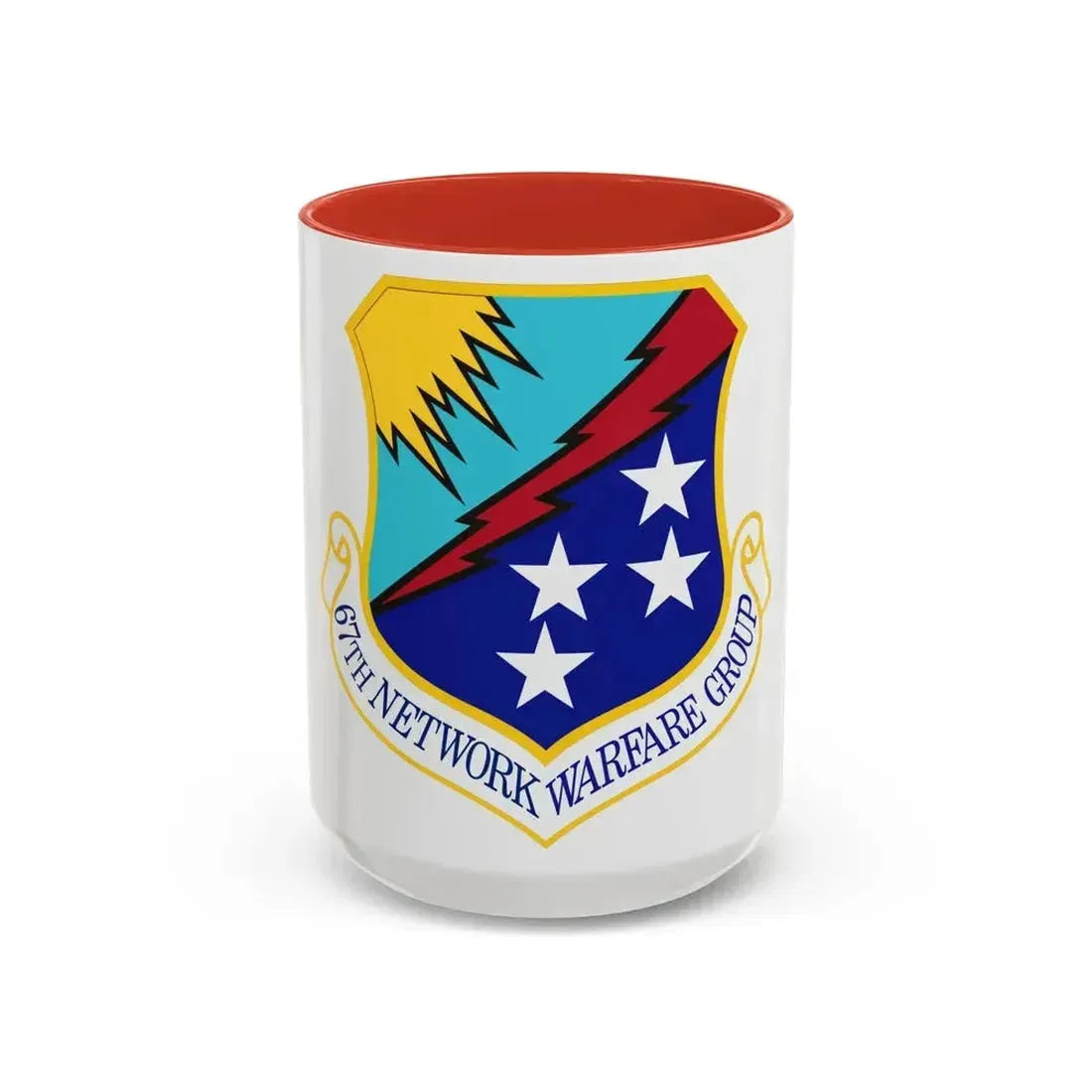 67th Network Warfare Group (U.S. Air Force) Accent Coffee Mug 15oz Red - Go Mug Yourself