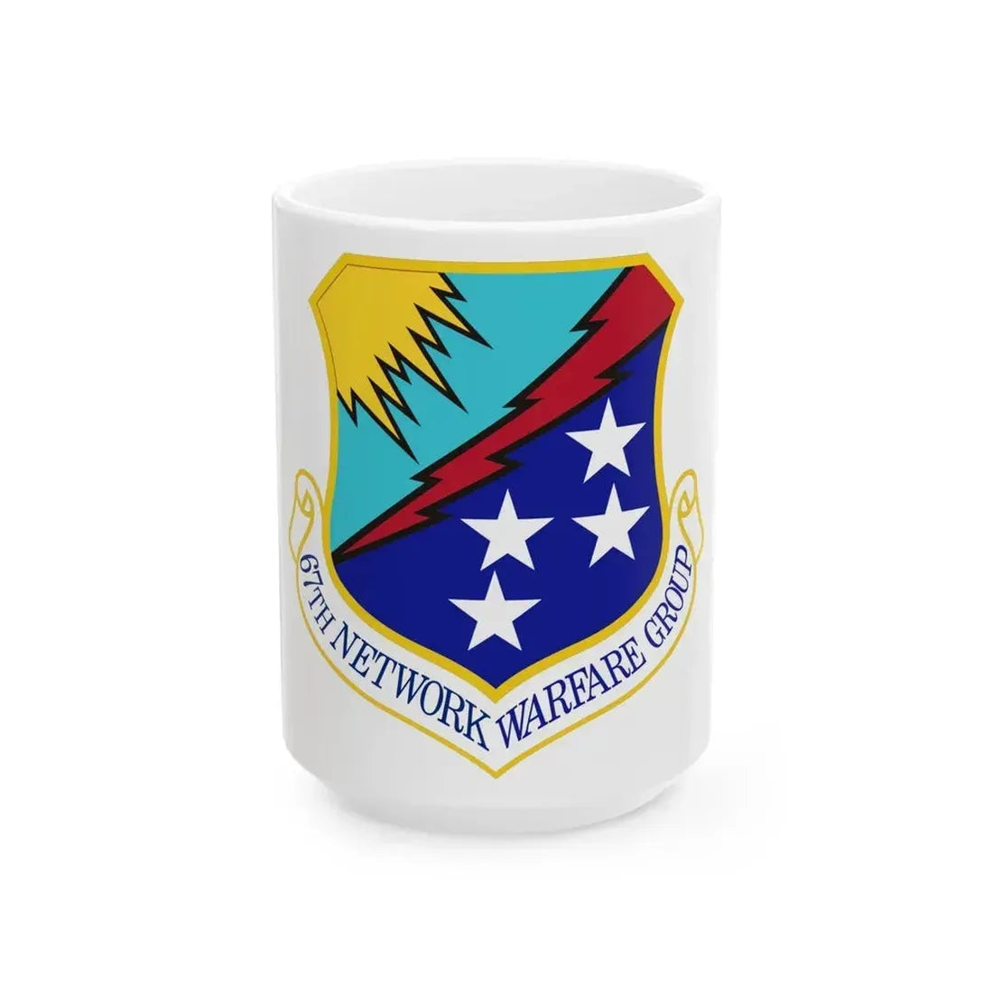 67th Network Warfare Group (U.S. Air Force) White Coffee Mug 15oz - Go Mug Yourself
