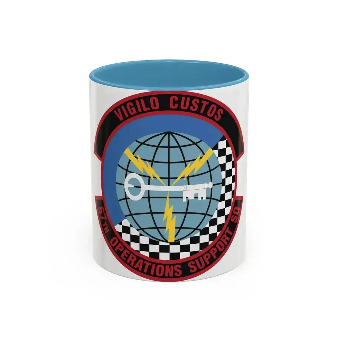67th Operations Support Squadron (U.S. Air Force) Accent Coffee Mug 11oz Light Blue - Go Mug Yourself