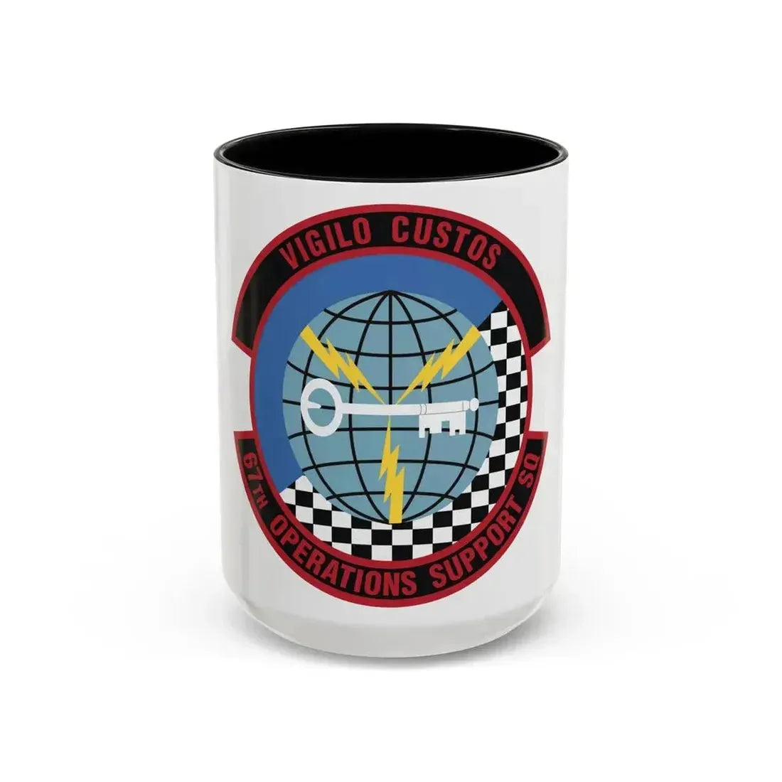 67th Operations Support Squadron (U.S. Air Force) Accent Coffee Mug 15oz Black - Go Mug Yourself