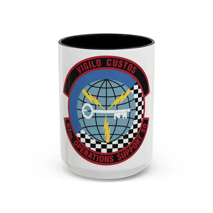 67th Operations Support Squadron (U.S. Air Force) Accent Coffee Mug 15oz Black - Go Mug Yourself