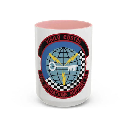 67th Operations Support Squadron (U.S. Air Force) Accent Coffee Mug 15oz Pink - Go Mug Yourself