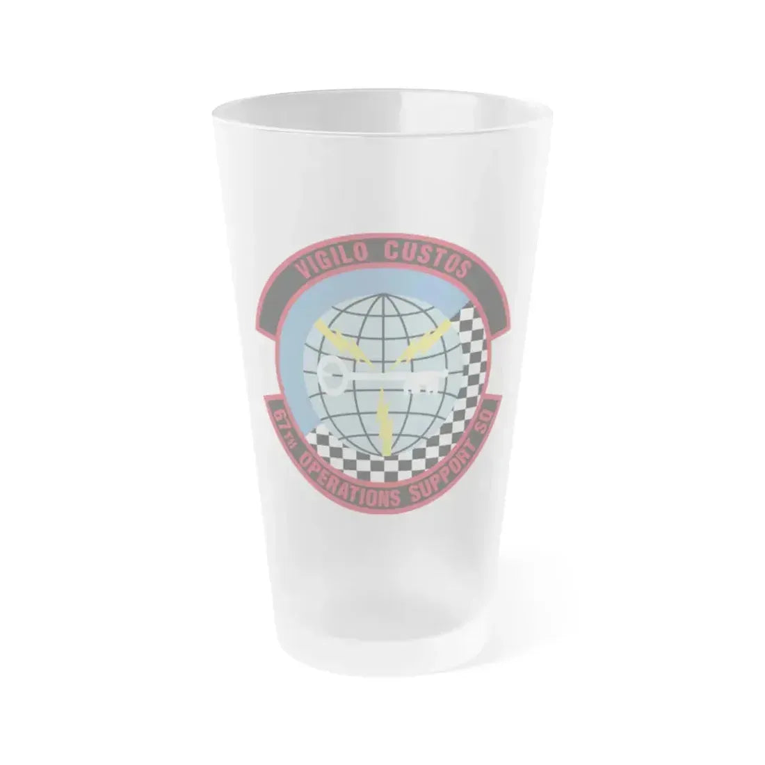67th Operations Support Squadron (U.S. Air Force) Frosted Pint Glass 16oz 16oz Frosted - Go Mug Yourself