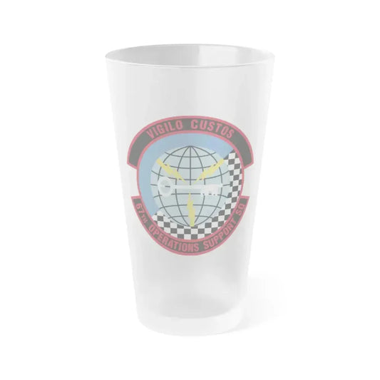 67th Operations Support Squadron (U.S. Air Force) Frosted Pint Glass 16oz 16oz Frosted - Go Mug Yourself
