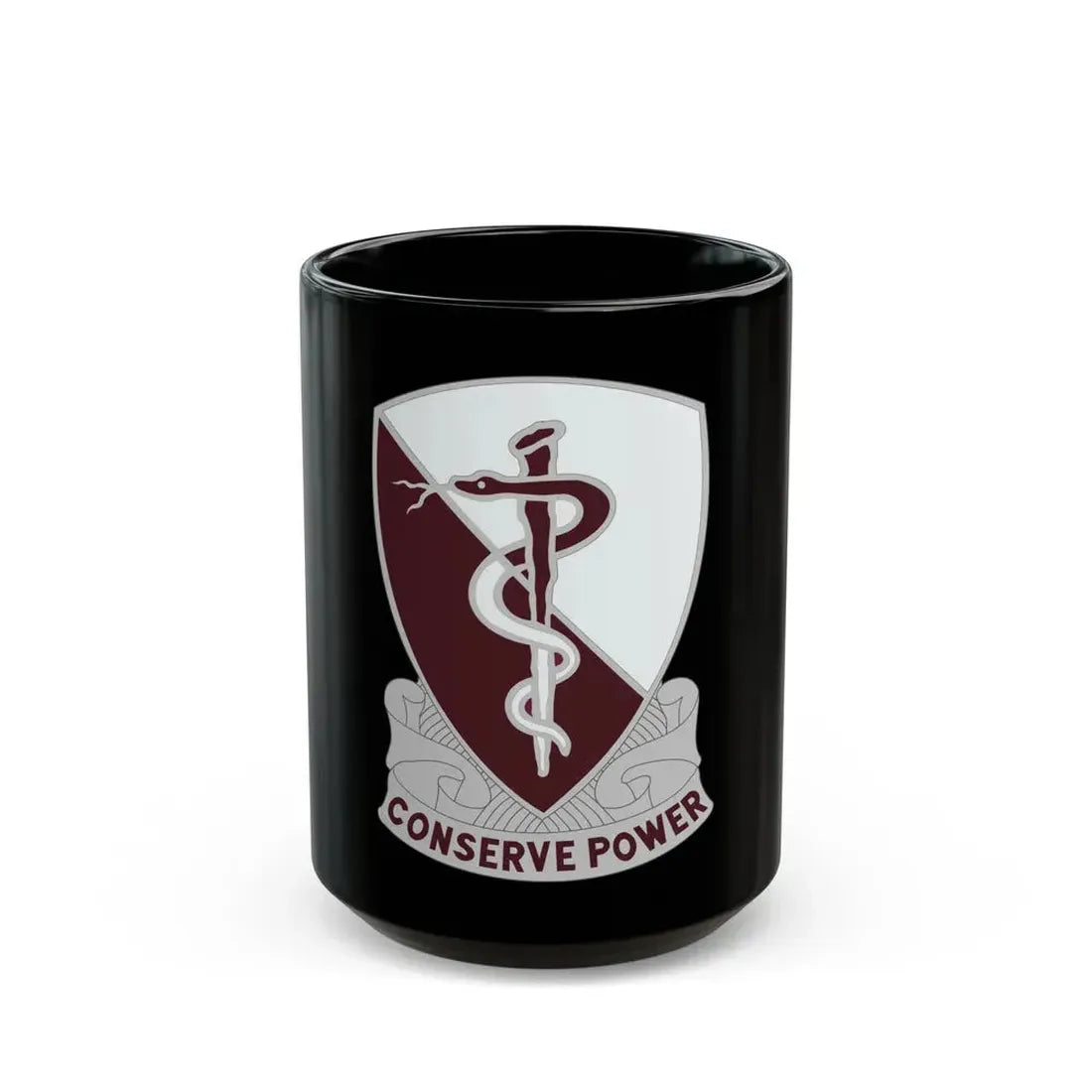 68 Medical Group (U.S. Army) Black Coffee Mug 15oz - Go Mug Yourself