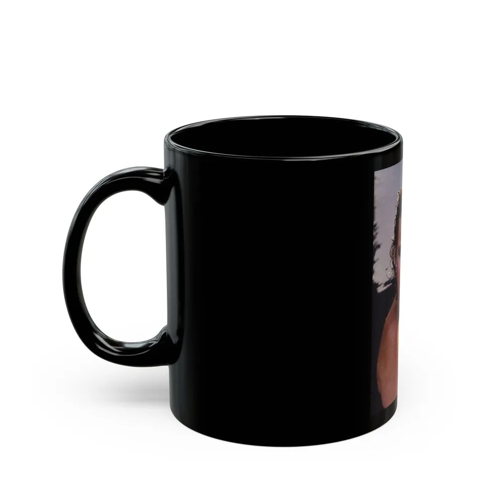 Linda Blair #367 - Underewater & Topless (Vintage Female Icon) Black Coffee Mug-Go Mug Yourself