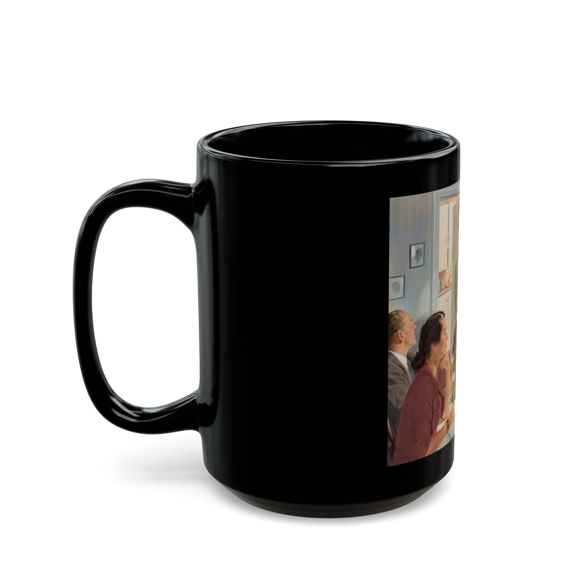 Father's Secret Recipe, Home Life in America, 1952 - Black Coffee Mug-Go Mug Yourself