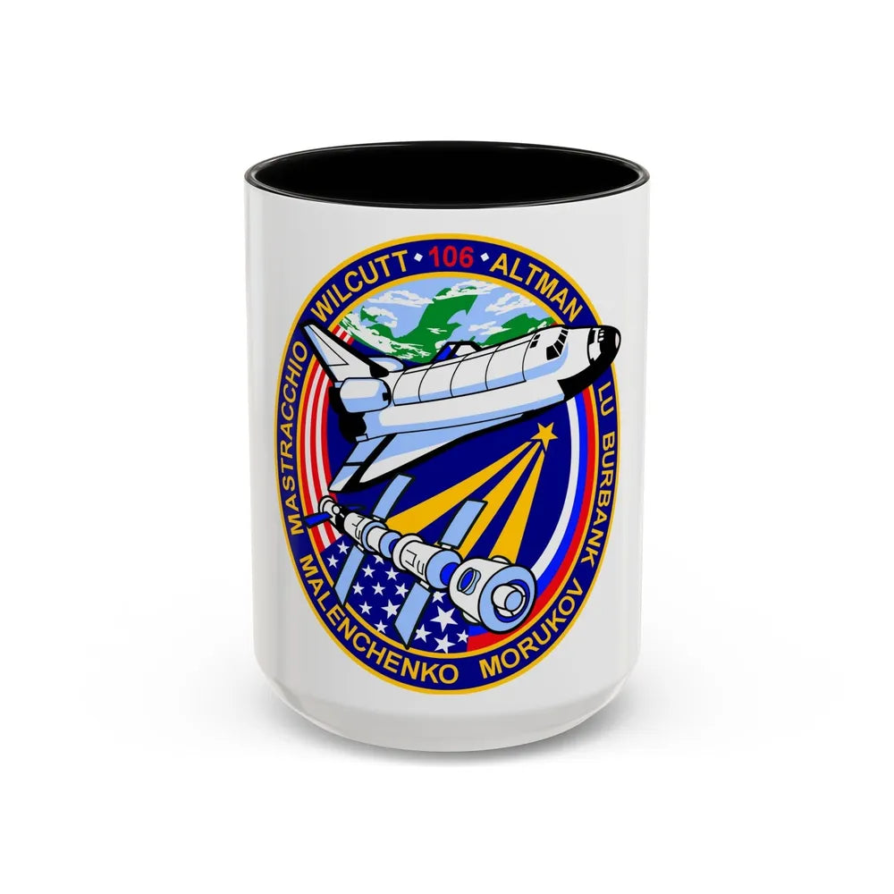 STS 106 (NASA) Accent Coffee Mug-15oz-Black-Go Mug Yourself