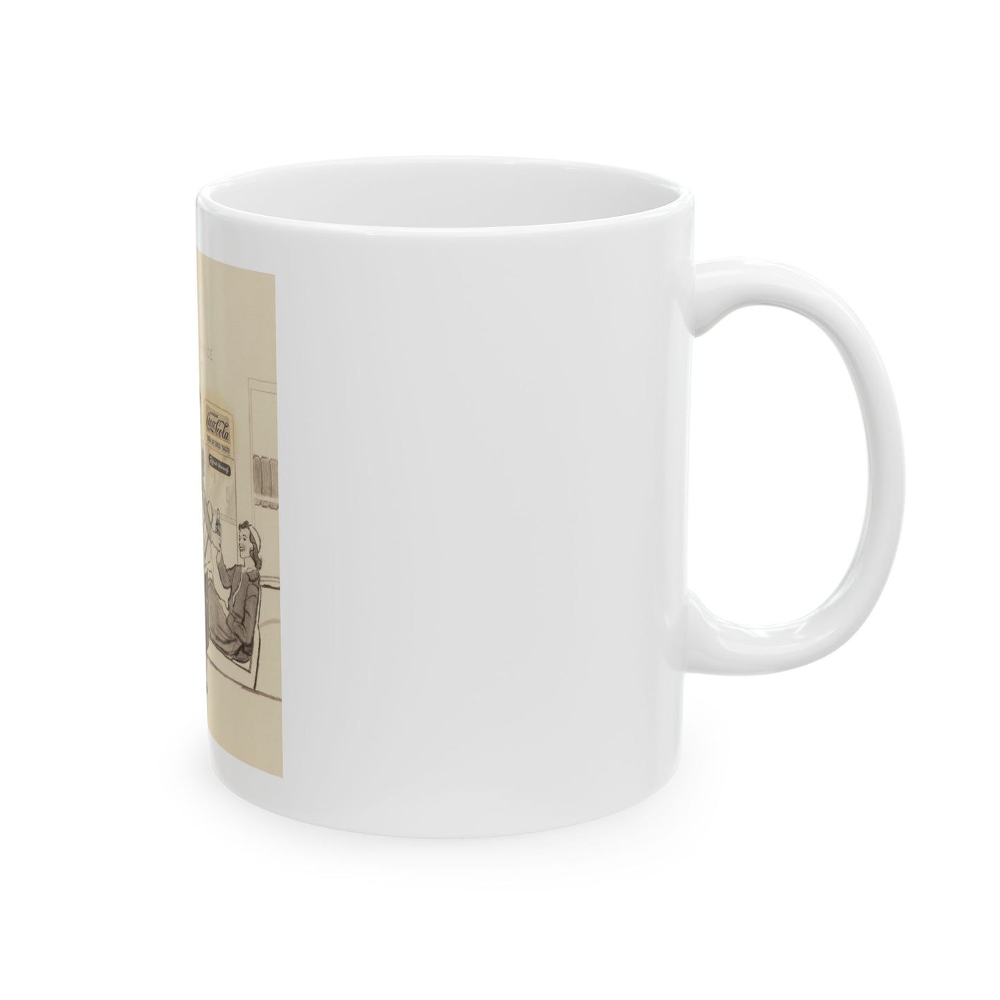Group of Four Coca-Cola advertisements, 1960 (3) - White Coffee Mug