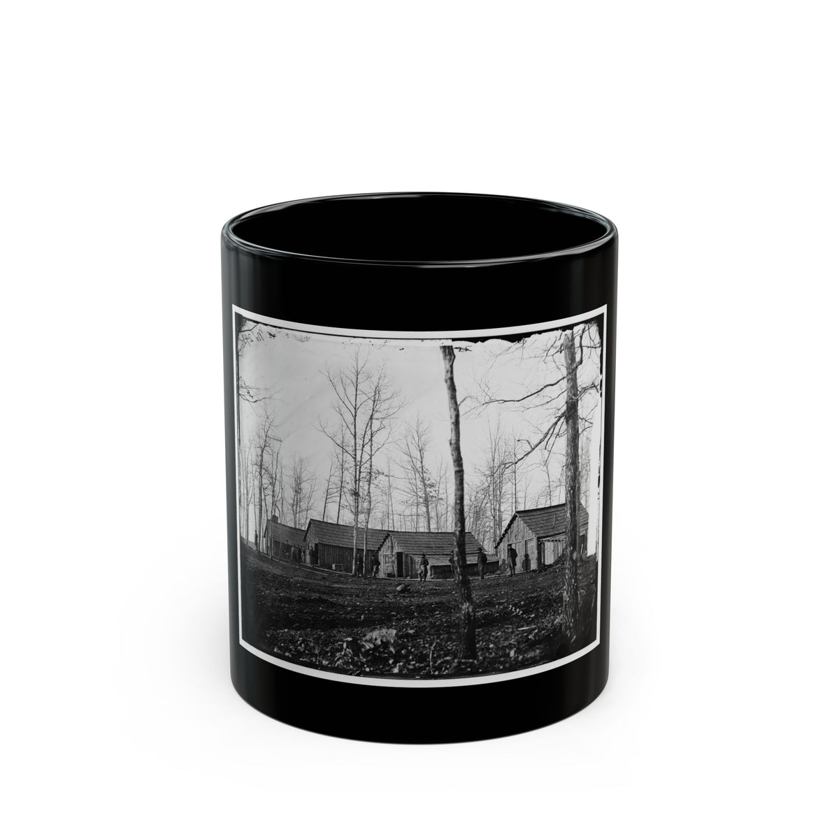 Rappahannock Station, Va. Quarters Of Field And Staff Officers, 50th New York Engineers (U.S. Civil War) Black Coffee Mug