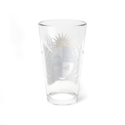 Coat of arms of Uruguay 1829-1908 (Uruguay) (Coat of Arms) Pint Glass 16oz