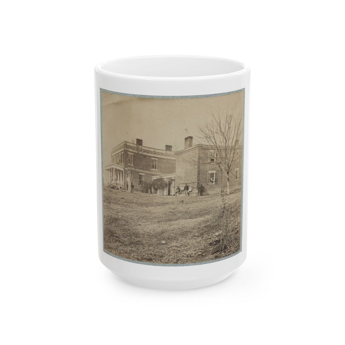 Aiken's House, James River, Va.(2) (U.S. Civil War) White Coffee Mug