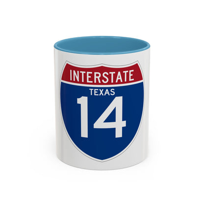 Interstate 14 (U.S. Highways) Accent Coffee Mug