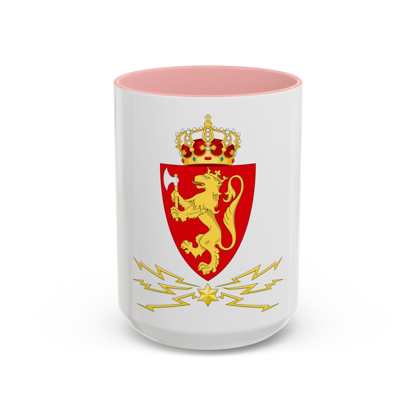 Coat of arms of the Norwegian Telegraph Administration - Accent Coffee Mug