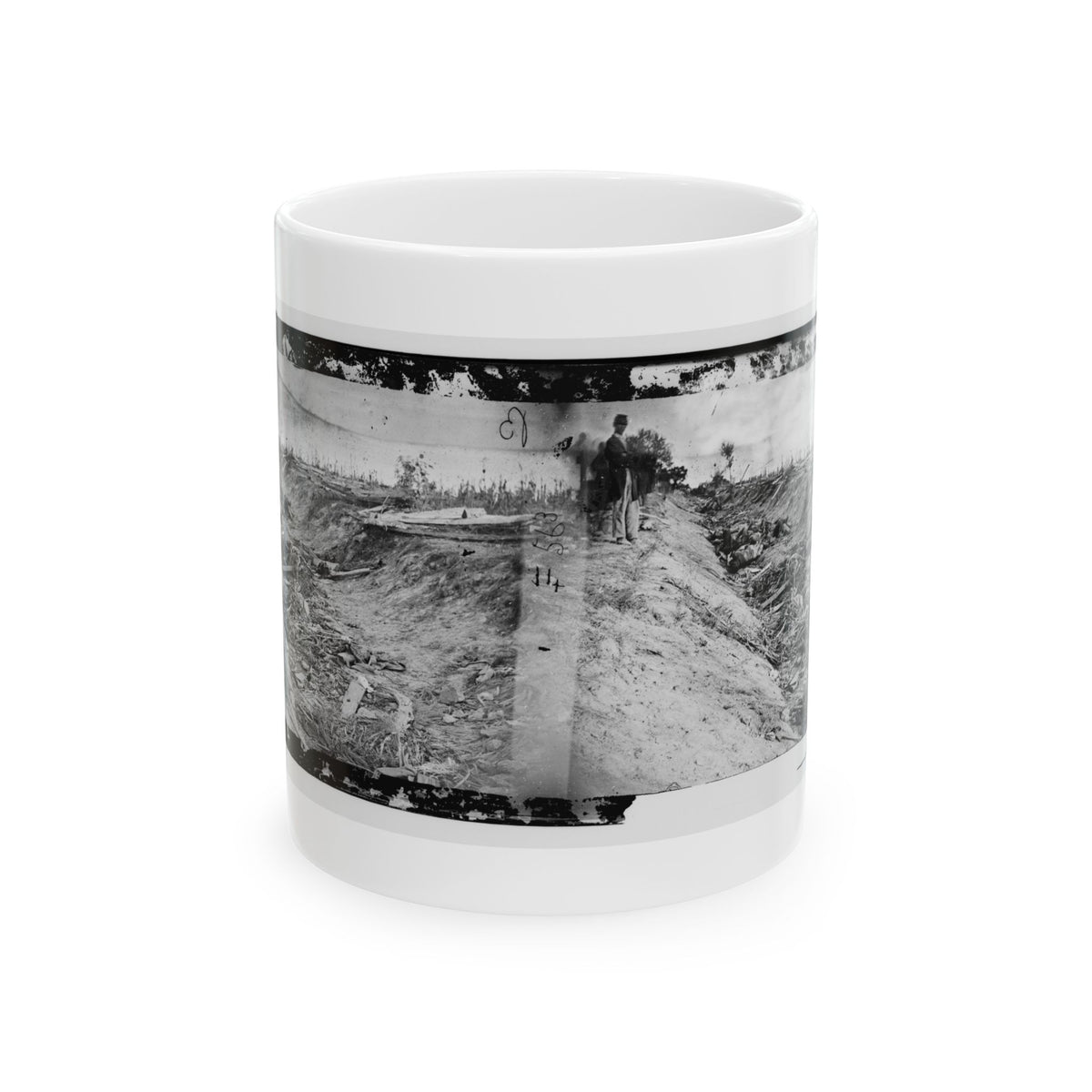 Antietam, Md. Confederate Dead In A Ditch On The Right Wing (U.S. Civil War) White Coffee Mug